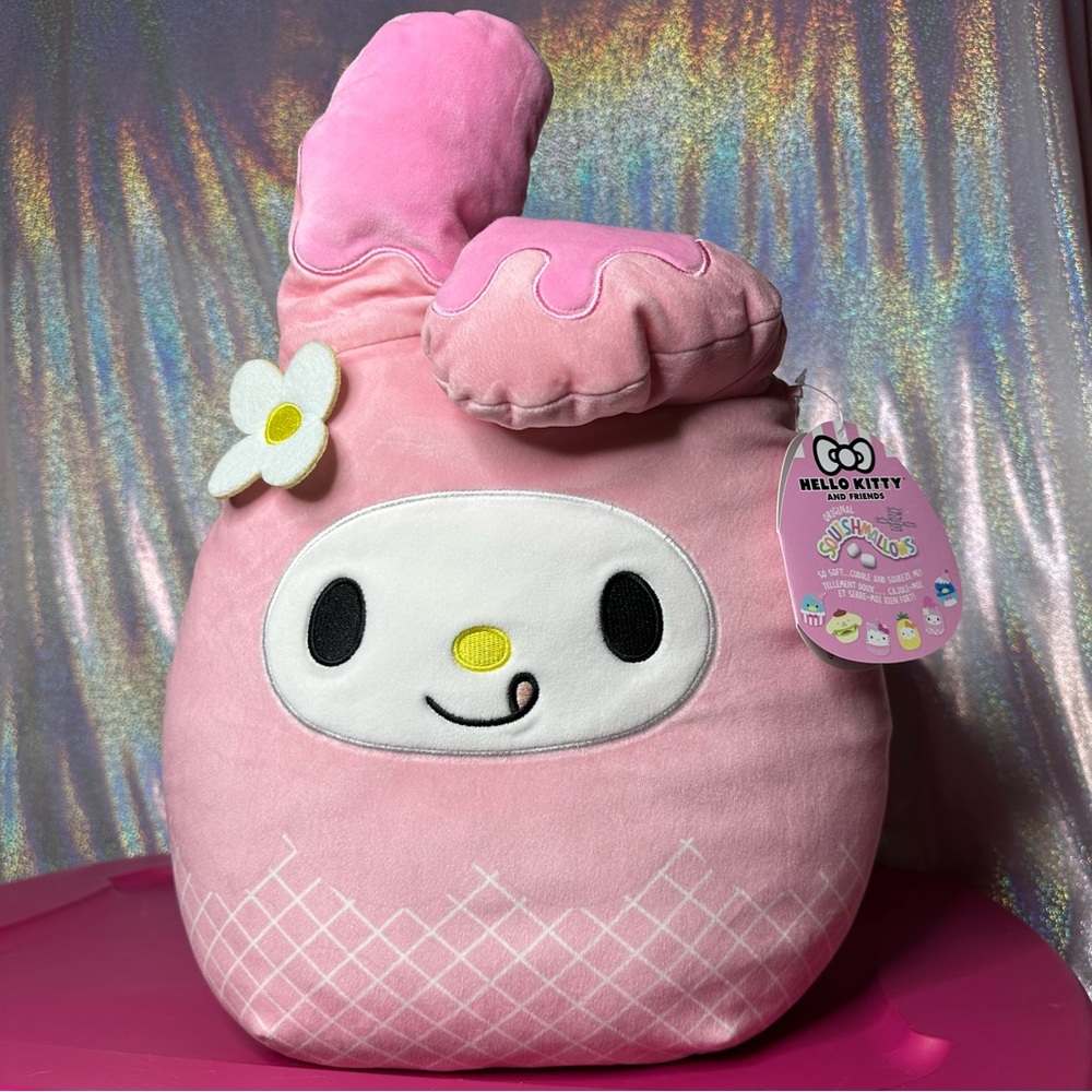 Sanrio Squishmallows My Melody Pink Ice Cream Plush Stuffed Animal Collectible